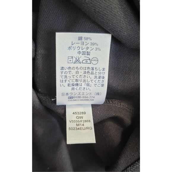 Land’s End Dress Midi A Line Women’s 6-8 Black and Cream Sleeveless V Neck Pima - Picture 9 of 13